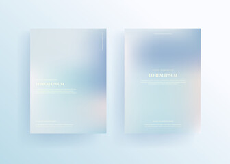 Colorful abstract gradient covers template design set