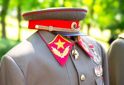 Vintage military uniform of Marshal of the Soviet Union S. Timoshenko with gold star