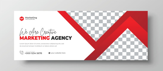Facebook cover banner and corporate banner template	