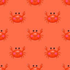 seamless pattern with crabs 