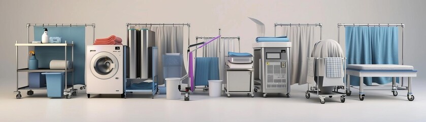 3D model of Ultrasonic delicate fabric and dry cleaning processing