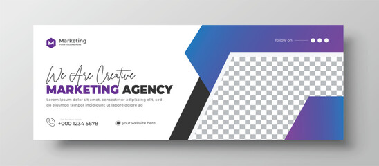 Facebook cover banner and corporate web banner template	
