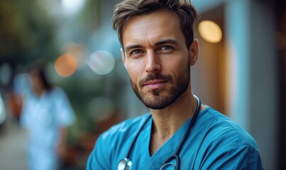 A handsome man nurse