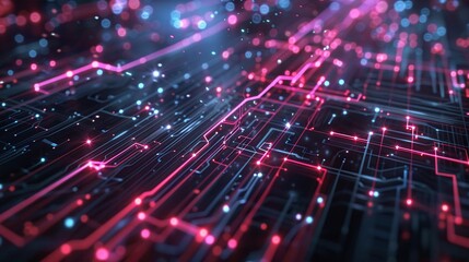 cyber network circuit board background