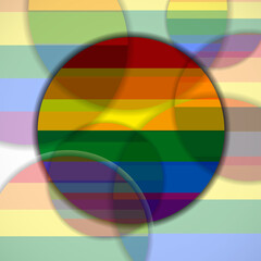 Obraz premium Flag with LGBT or rainbow pride colors
