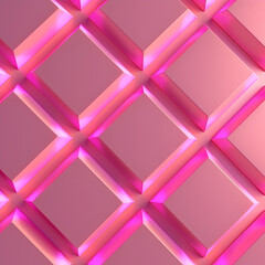 A pink background with squares of different sizes