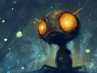 Starry-eyed Alien's Cosmic Journey