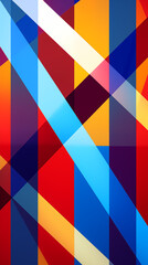 Abstract Image Pattern Background, Bold Intersecting Lines and Primary Colors, Geometric Digital Art, Texture, Wallpaper, Background, Cell Phone Cover and Screen, Smartphone, Computer, Laptop, 9:19 Fo