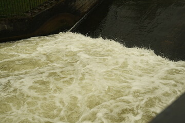 River, waterfall, water, waves