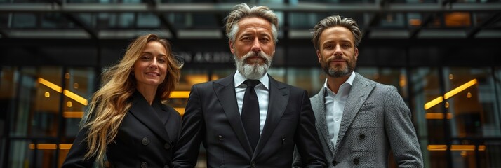 A successful businessman runs business, fostering teamwork and confidence in the bustling cityscape.