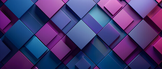 A colorful background of squares and rectangles with a blue and purple hue. The squares are of different sizes and are arranged in a way that creates a sense of depth and dimension