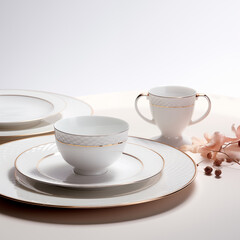 Fototapeta premium Exquisite ceramic tableware photos