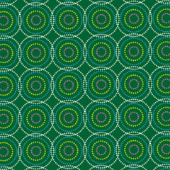 Green Bandhani Circular Pattern Vector