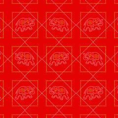 Traditional Indian Bandhani Wedding Pattern Vector