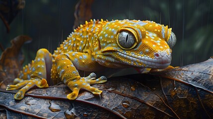 Invisible animal leaf-Tailed Gecko hyper realistic