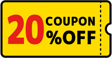 Fototapeta premium シンプルな20％OFFクーポン素材