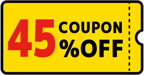 シンプルな45％OFFクーポン素材