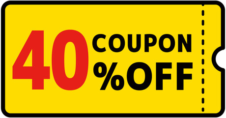 Fototapeta premium シンプルな40％OFFクーポン素材