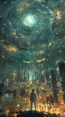 Abstract underwater scene with sunlight rays filtering through blue water [abstract blue scene with sunrays filtering through water]