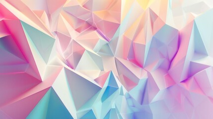 Fototapeta premium Abstract Low Poly Design with Futuristic Digital Aesthetics