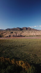 Rural landscape and mountains in northwest Argentina