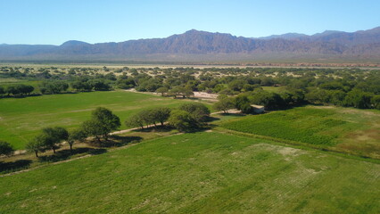 Obraz premium Rural landscape and mountains in northwest Argentina