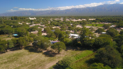 Rural landscape and mountains in northwest Argentina