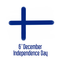 finland independence day greeting card with a transparent background