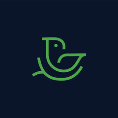The logo design resembles a bird and leaf