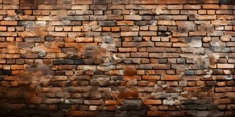 Obraz premium Angle view of a brick wall background. Concept Brick Wall, Architectural Photography, Textured Background, Urban Aesthetics, Exterior Design
