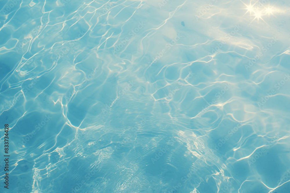 Poster light blue water surface with soft reflections and gentle ripples creating a soothing and tranquil s