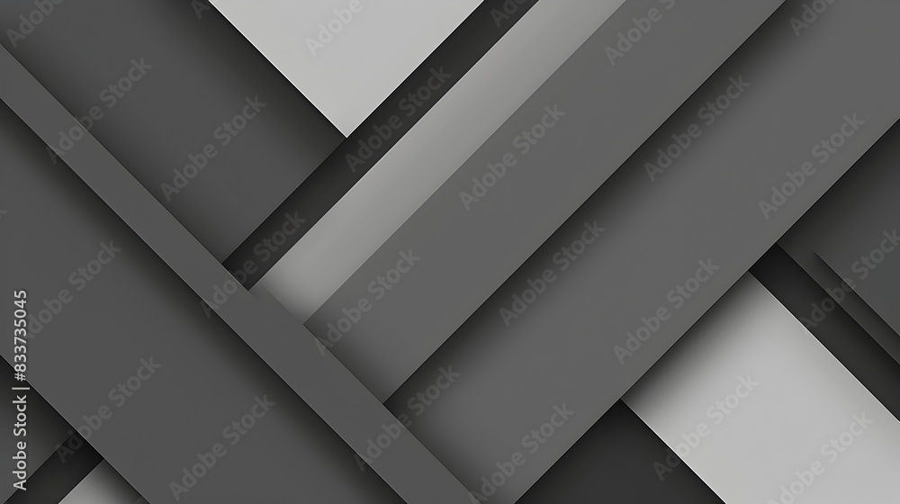 Poster geometric abstract composition with intersecting lines and shapes in monochrome tones