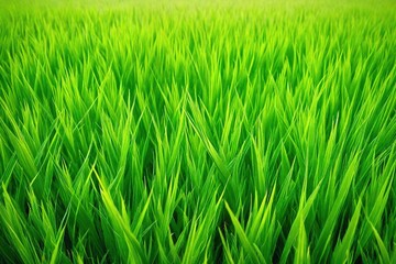 Obraz premium green rice field