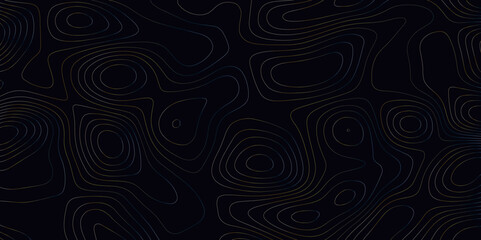 Abstract wavy topographic map. Abstract wavy and curved lines background. Abstract geometric topographic contour map background.