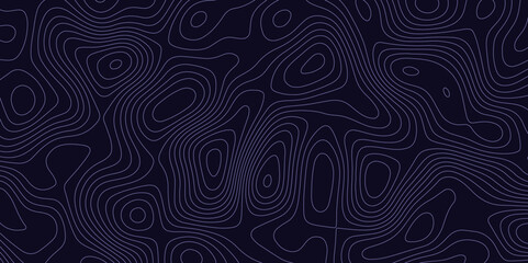 Abstract wavy topographic map. Abstract wavy and curved lines background. Abstract geometric topographic contour map background.