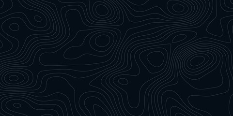 Abstract wavy topographic map. Abstract wavy and curved lines background. Abstract geometric topographic contour map background.