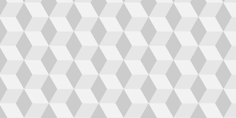 Obraz premium Minimal cubes geometric tile and mosaic wall grid backdrop hexagon technology wallpaper background. white and gray block cube structure backdrop grid triangle texture vintage design.
