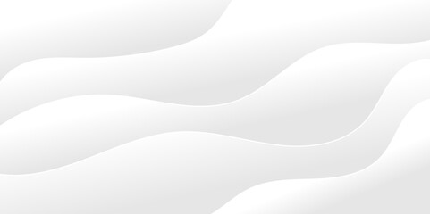 Abstract white paper wave background and abstract gradient and white wave curve lines banner background design. White wave modern abstract background design. space style. white background.