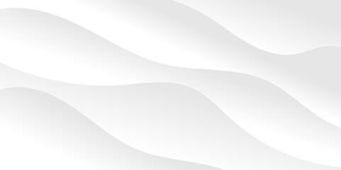 Abstract white paper wave background and abstract gradient and white wave curve lines banner background design. White wave modern abstract background design. space style. white background.