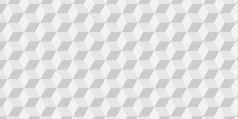 Minimal cubes geometric tile and mosaic wall grid backdrop hexagon technology wallpaper background. white and gray block cube structure backdrop grid triangle texture vintage design.