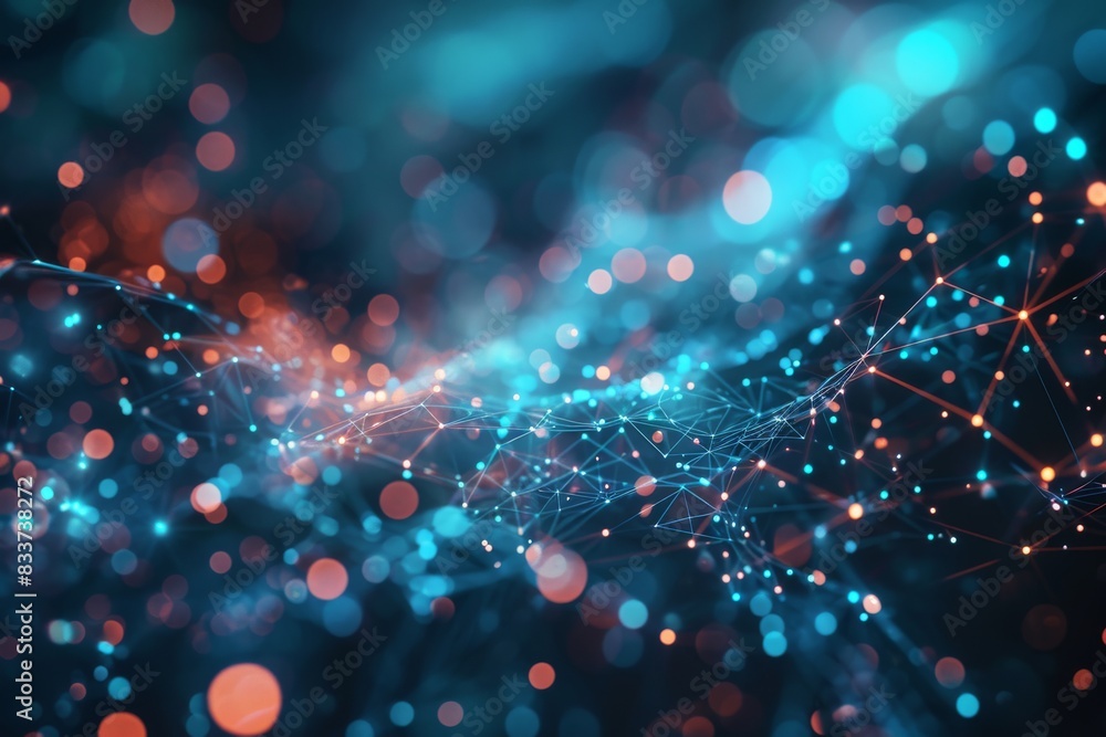 Aufkleber abstract digital background. it can be used for technological processes, neural networks and ai, dig