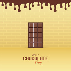 World Chocolate Day, social media poster. Chocolate Day, Happy chocolate day, World Chocolate Day poster, International Chocolate Day. Vector. illustration, Chocolate Day poster, banner, poster,