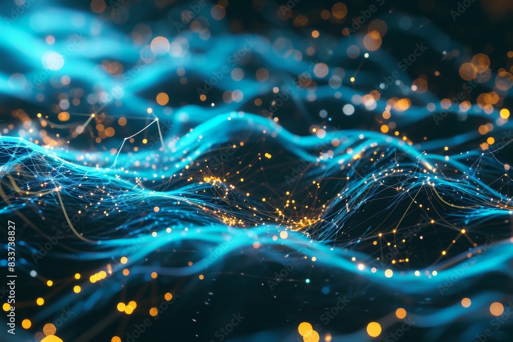 Aufkleber abstract digital background. it can be used for technological processes, neural networks and ai, dig