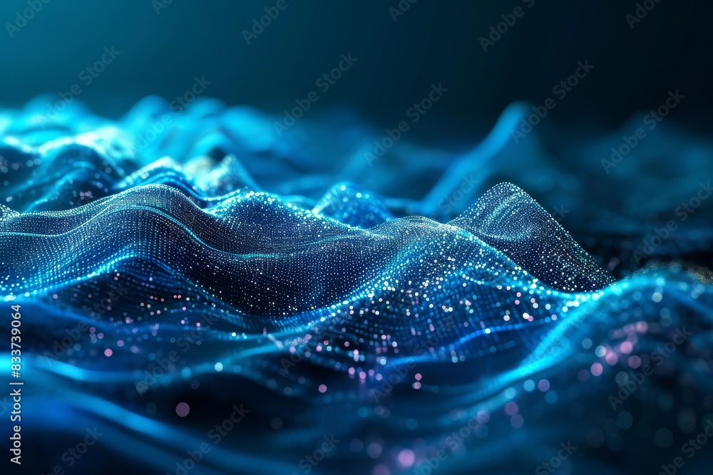 Aufkleber abstract digital background. it can be used for technological processes, neural networks and ai, dig