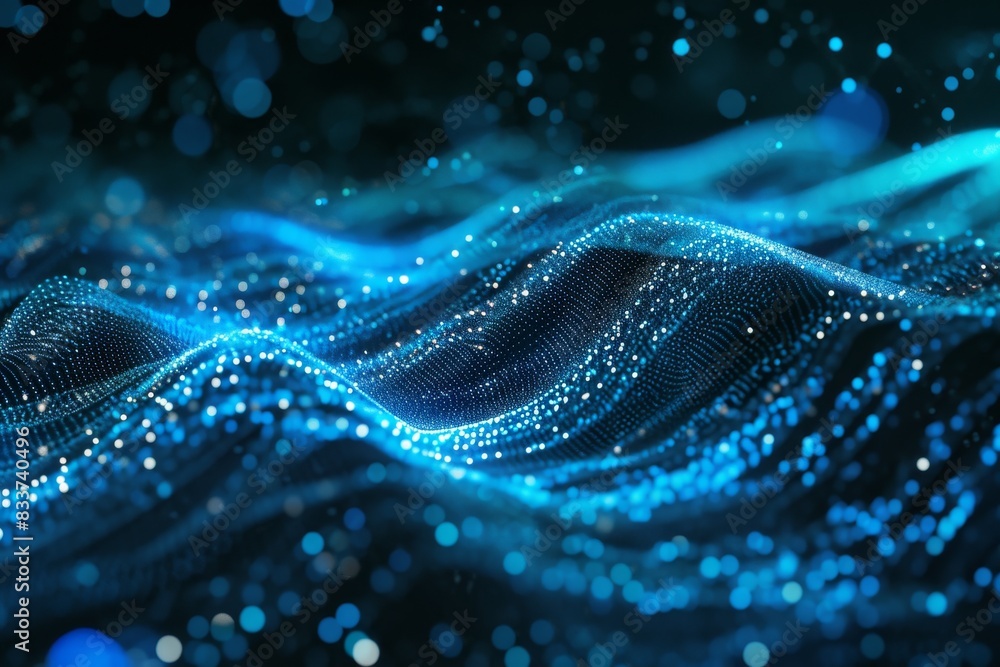 Poster abstract digital background. it can be used for technological processes, neural networks and ai, dig