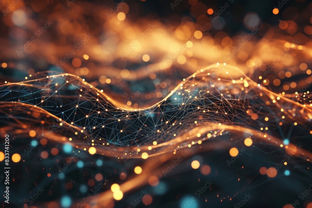 Aufkleber abstract digital background. it can be used for technological processes, neural networks and ai, dig
