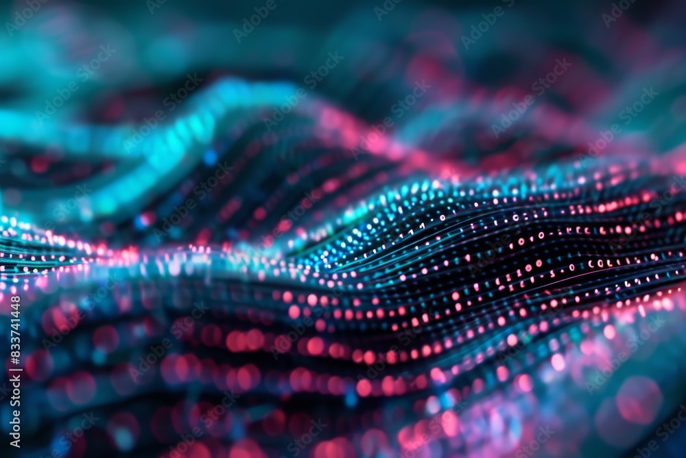 Poster abstract digital background. it can be used for technological processes, neural networks and ai, dig