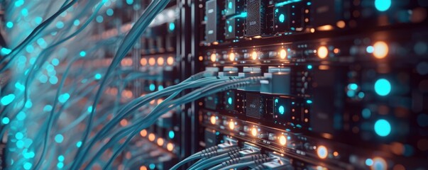 High speed data transfer between equipment in the network of fiber optic cables