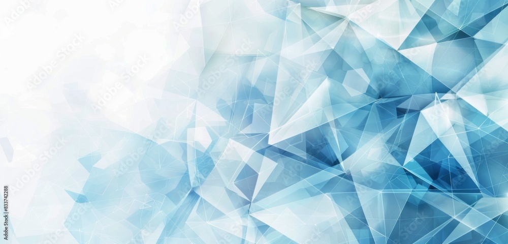 Poster abstract light blue and white background with geometric shapes for technology concept vector present