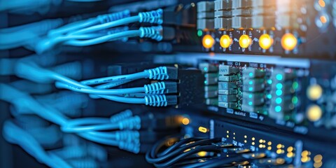 High speed data transfer between equipment in the network of fiber optic cables